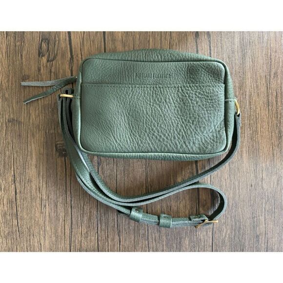 Portland Leather Handbags - PONDEROSA Portland Leather Camera Bag Green Leather Purse NEW Crossbody Bag